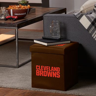 Franklin Sports Cleveland Browns Storage Ottoman with Detachable Lid