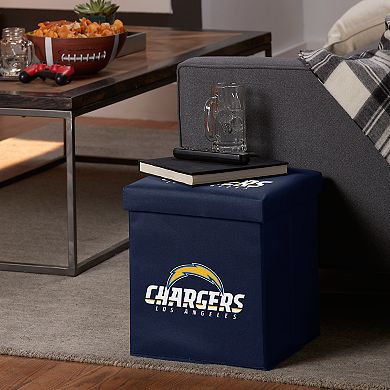 Franklin Sports Los Angeles Chargers Storage Ottoman with Detachable Lid