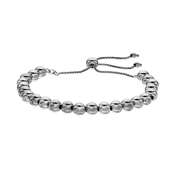 Sterling Silver Bead Bolo Bracelet