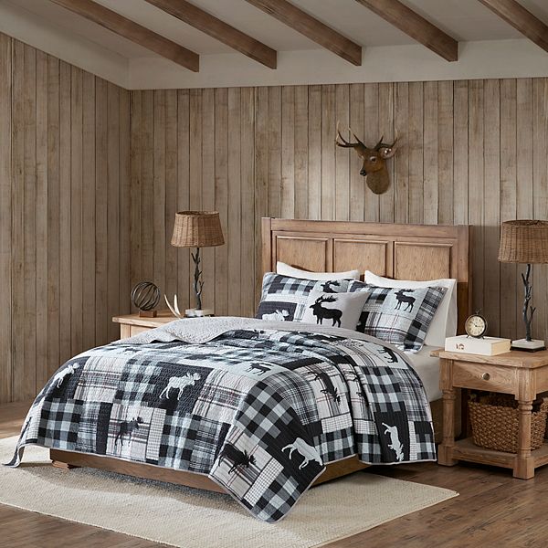 Woolrich Sweetwater Oversized Quilt Set with Shams and Throw Pillow