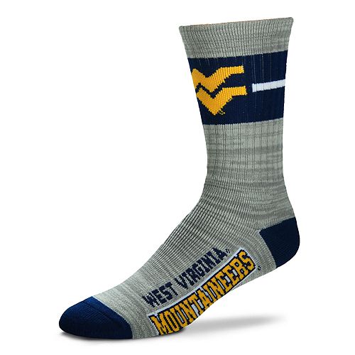 Men's For Bare Feet West Virginia Mountaineers Crew Cut Socks