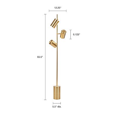 INK+IVY Alta 3-Light Metal Floor Lamp