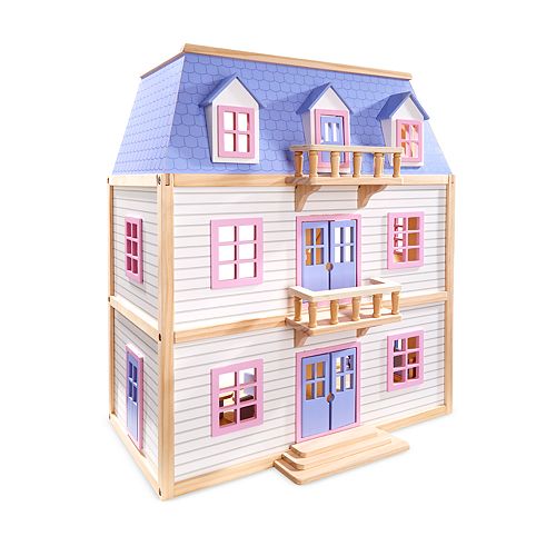 Melissa Doug Modern Wooden Multi Level Dollhouse