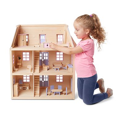 Melissa & Doug Modern Wooden Multi-Level Dollhouse