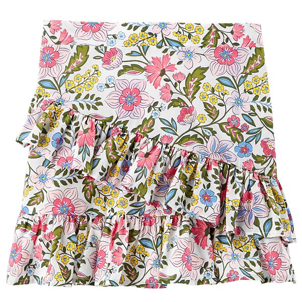 Girls 4-12 Carter's Floral Tiered Ruffle Skirt