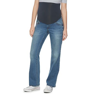 Maternity a:glow Belly Panel Faded Bootcut Jeans