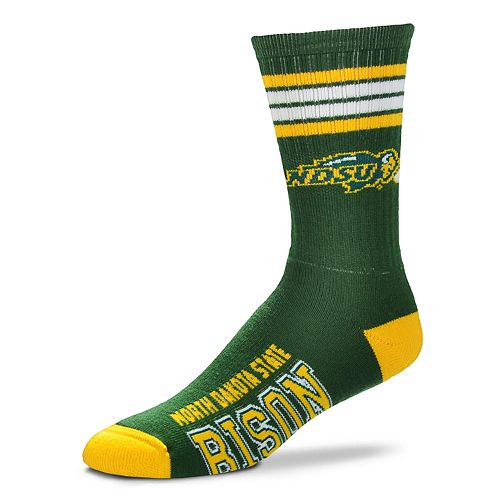 Adult For Bare Feet North Dakota State Bison Deuce Striped Crew Socks