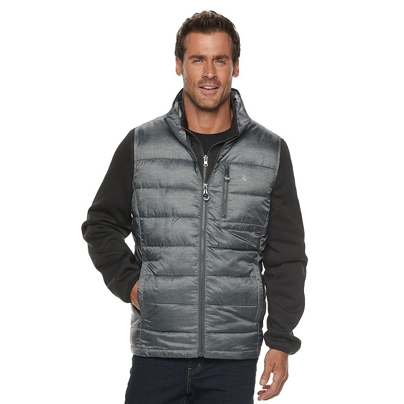 UPC 767890749425 product image for Men's IZOD Systems Puffer Vest Jacket, Size: Large, Med Grey | upcitemdb.com