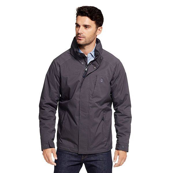 Izod men's water resistant midweight jacket with polar outlet fleece lining