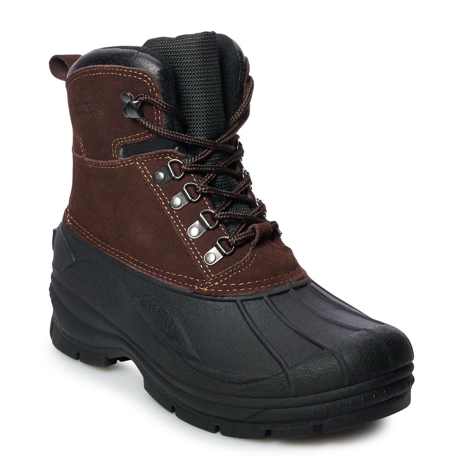 totes surface men's water resistant winter duck boots