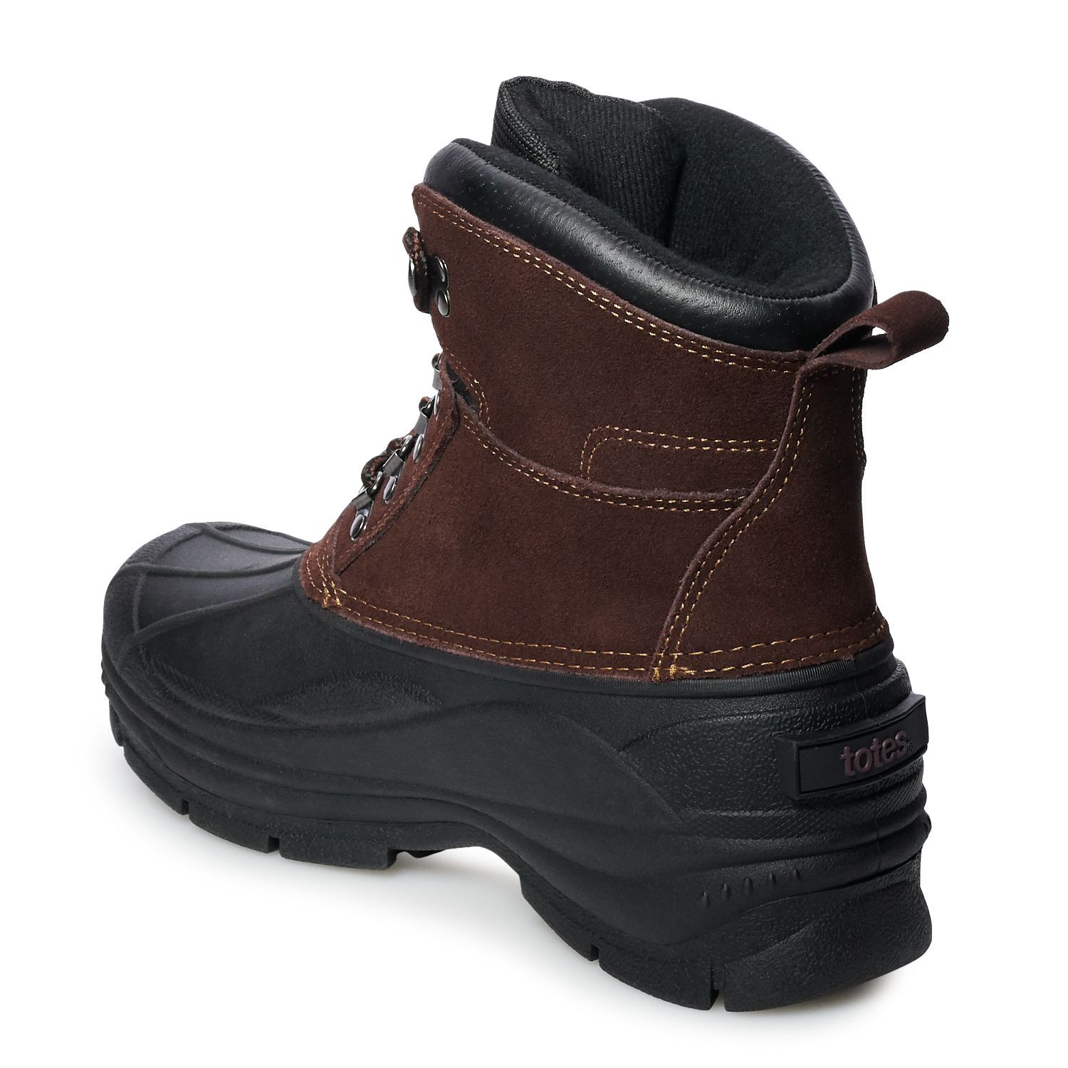 totes surface men's water resistant winter duck boots