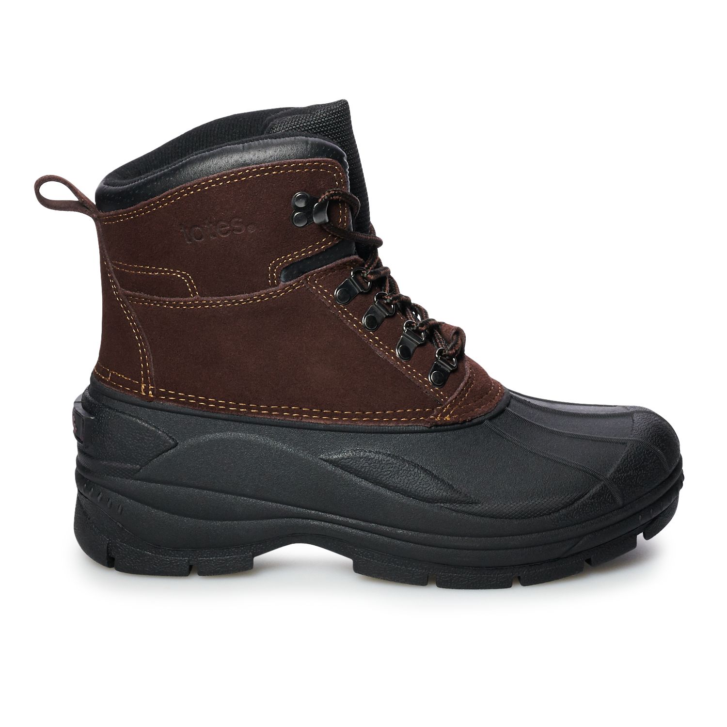 totes surface men's water resistant winter duck boots