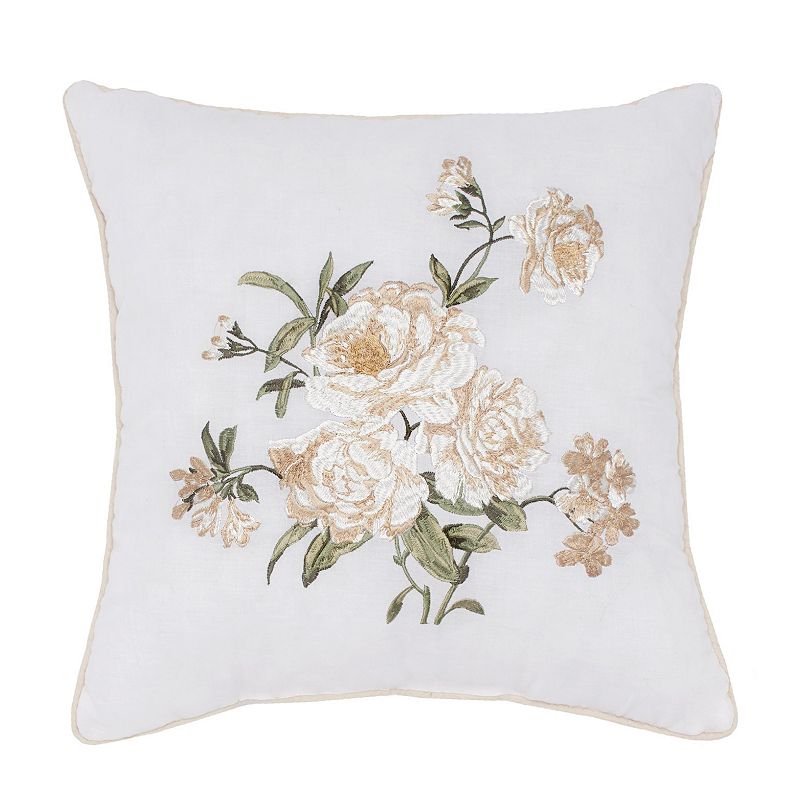 Always Home Juliette Embroidered Throw Pillow, Multi, Fits All