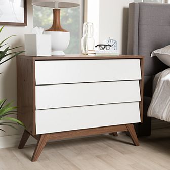 Baxton Studio Hildon 3-Drawer Dresser