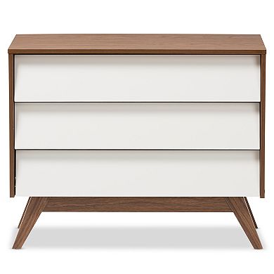 Baxton Studio Hildon 3-Drawer Dresser