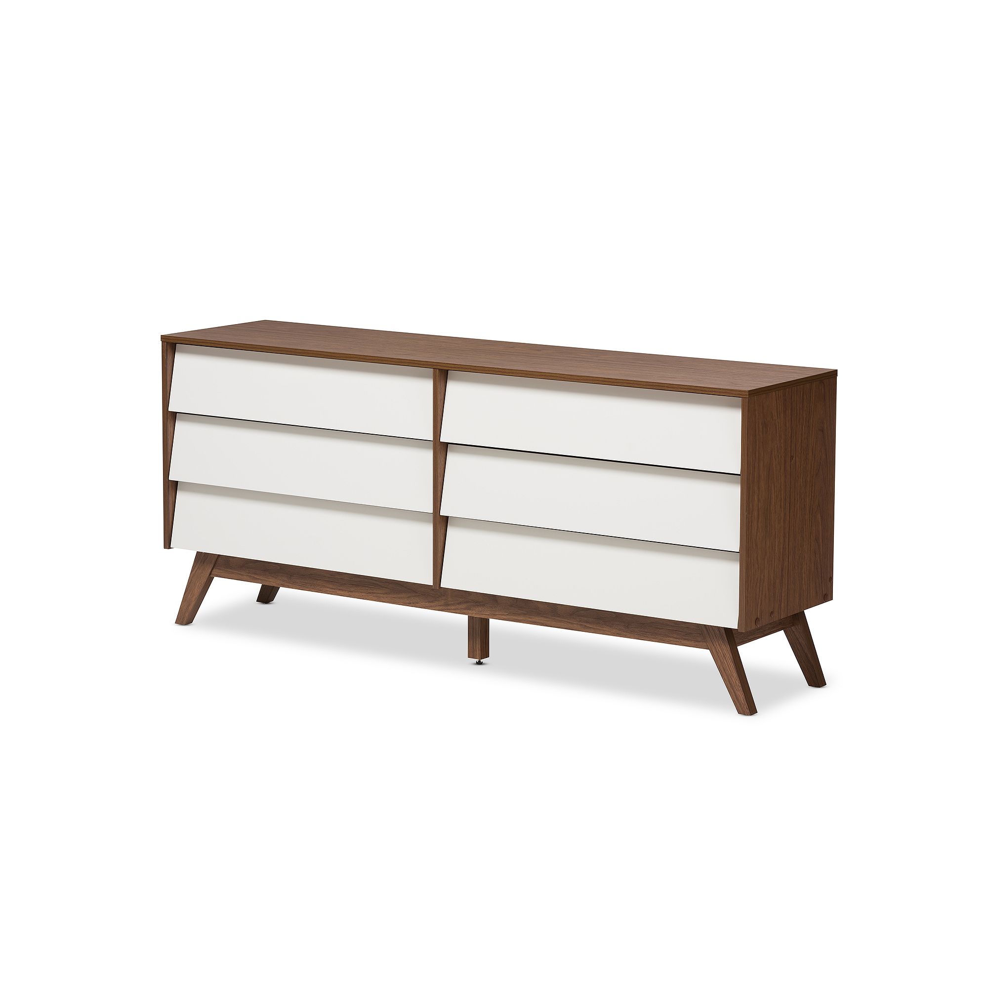 Baxton Studio Hildon 6-Drawer Dresser, White