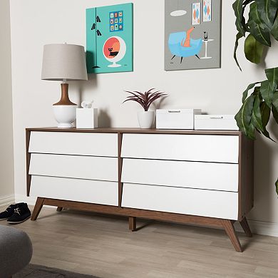 Baxton Studio Hildon 6-Drawer Dresser