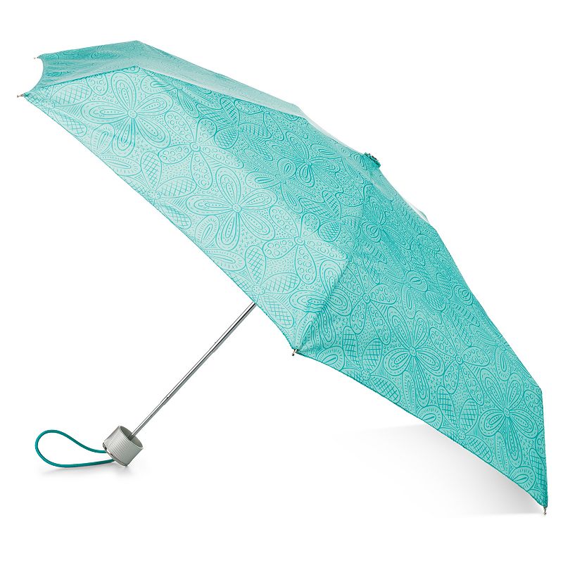 totes Water Resistant Mini Folding Umbrella, Floral