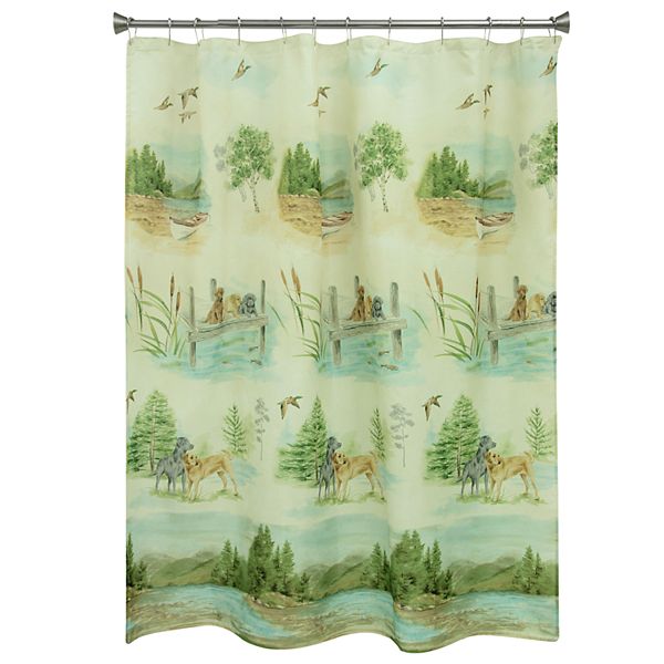 Bacova Woodland Dogs Shower Curtain, Woodland Shower Curtain