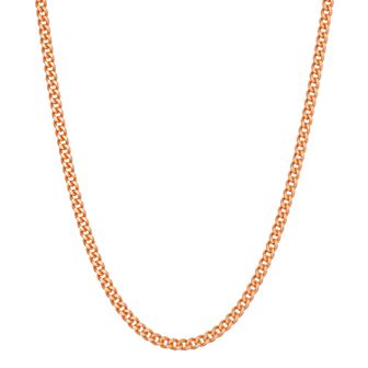 Jordan Blue 14k Rose Gold Over Silver Curb Chain Necklace