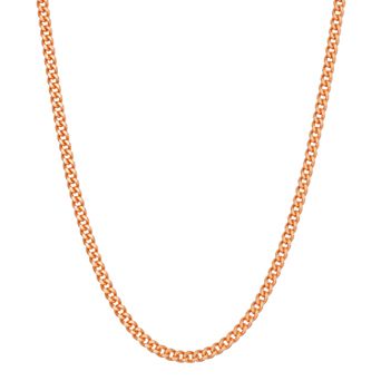 Jordan Blue 14k Rose Gold Over Silver Curb Chain Necklace