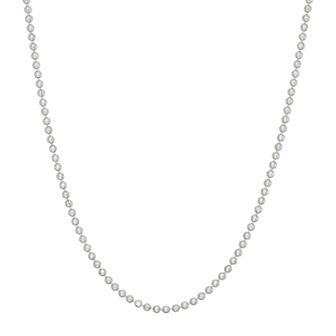Jordan Blue Sterling Silver Textured Ball Chain Necklace
