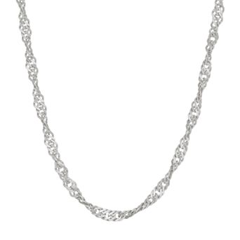 Jordan Blue Sterling Silver Disco Chain Necklace