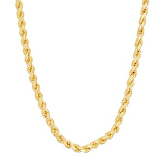 Jordan Blue 14k Gold Over Silver Rope Chain Necklace
