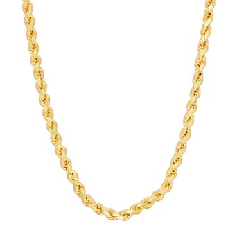 Jordan Blue 14k Gold Over Silver Rope Chain Necklace
