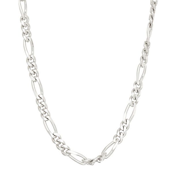 Silver figaro deals chain mens