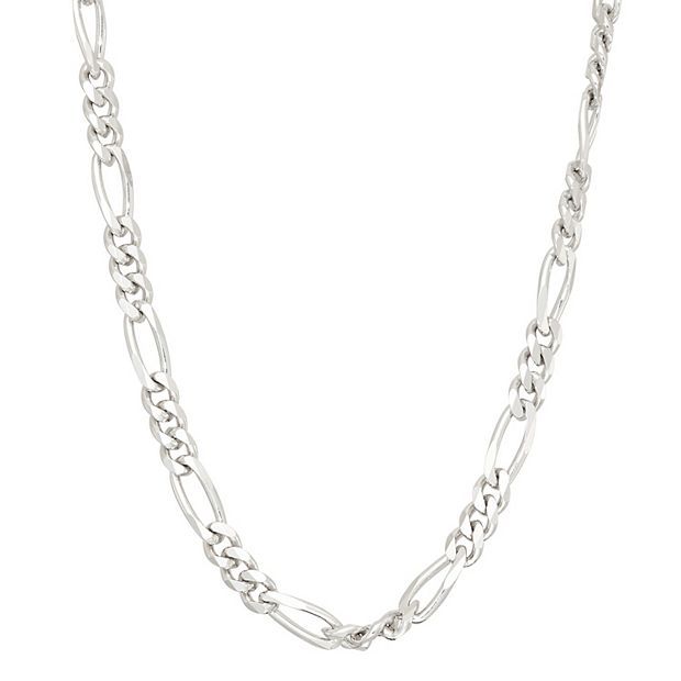 Sterling silver deals mens figaro chain