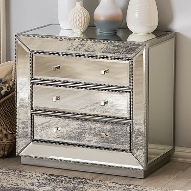 Baxton Studio Edeline Mirrored Dresser