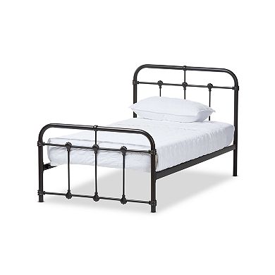 Baxton Studio Mandy Industrial Platform Twin Bed