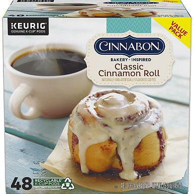 Cinnabon Classic Cinnamon Roll Coffee, Keurig® K-Cup® Pods, Light Roast - 48-pk.