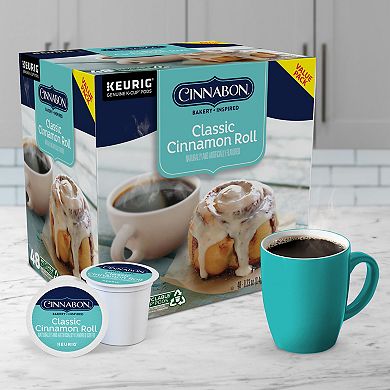 Cinnabon Classic Cinnamon Roll Coffee, Keurig® K-Cup® Pods, Light Roast - 48-pk.