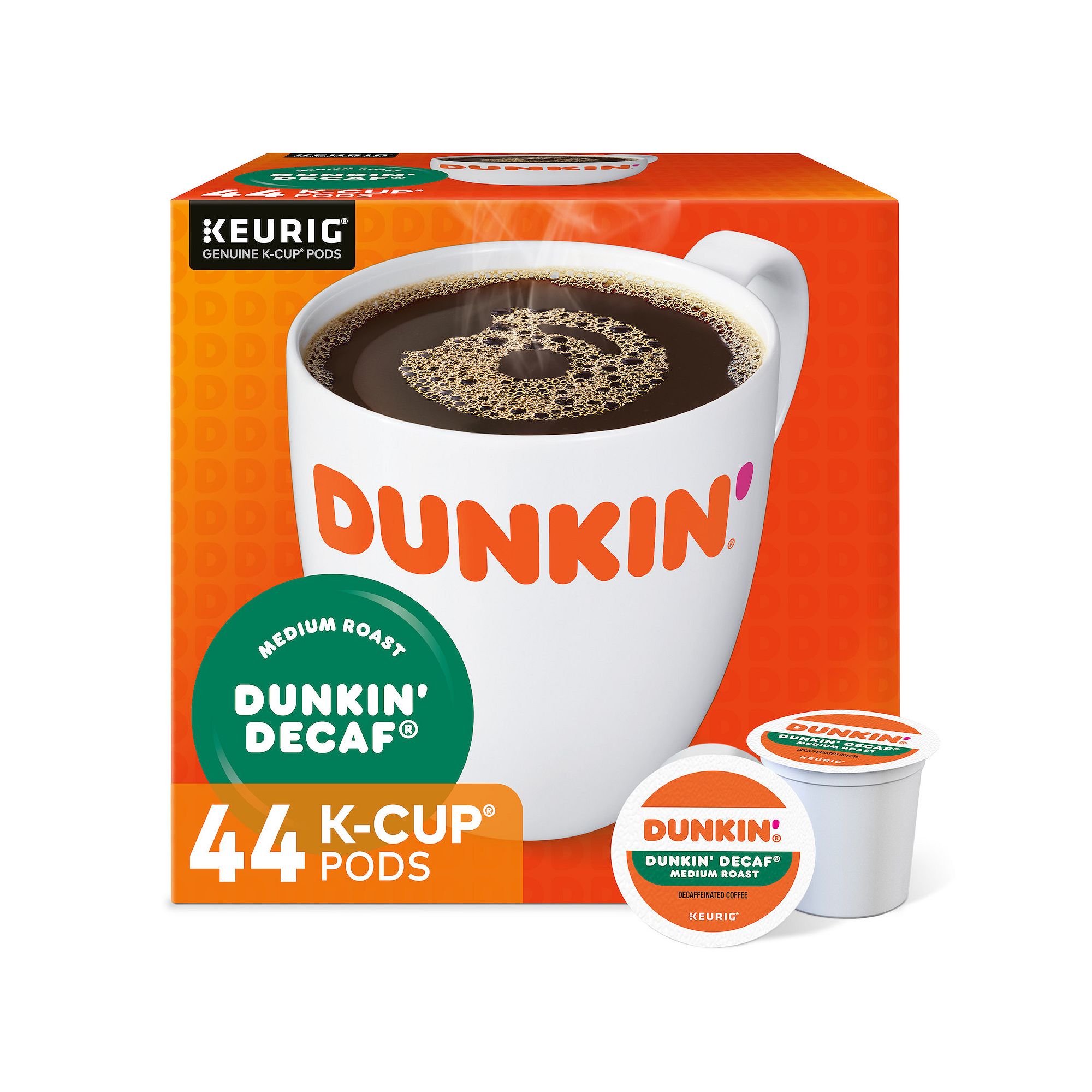 Dunkin Donuts Decaf Coffee, Keurig® K-Cup® Pods, Medium Roast - 44-pk., 