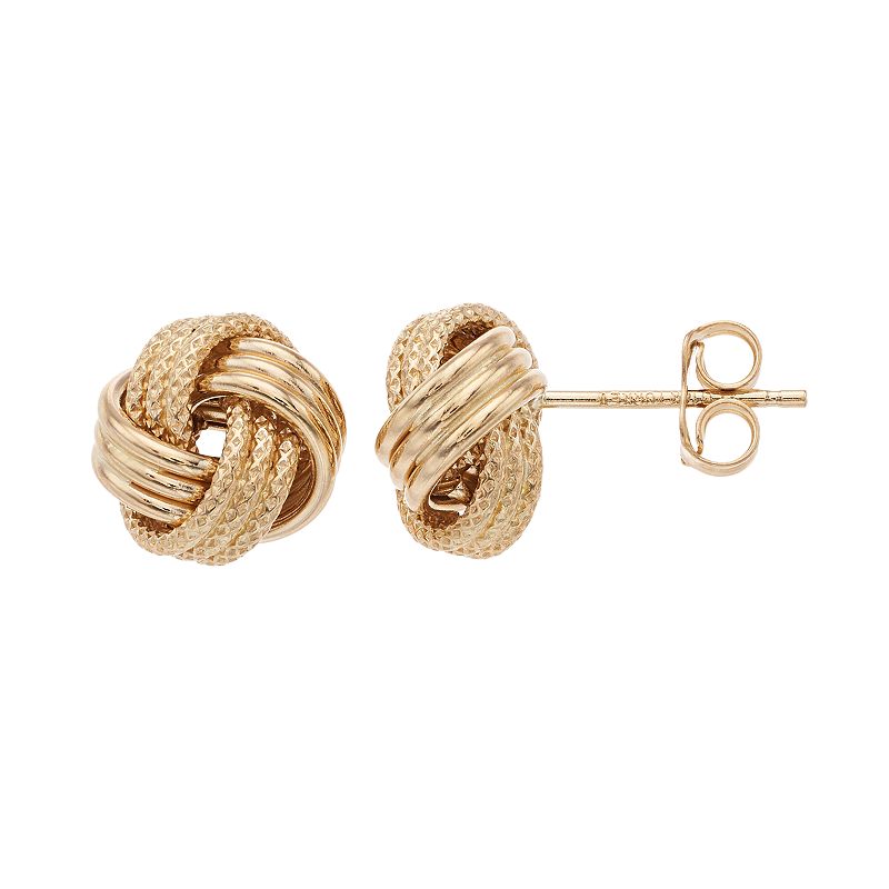 Forever 14K Love Knot Stud Earrings, Womens, Gold