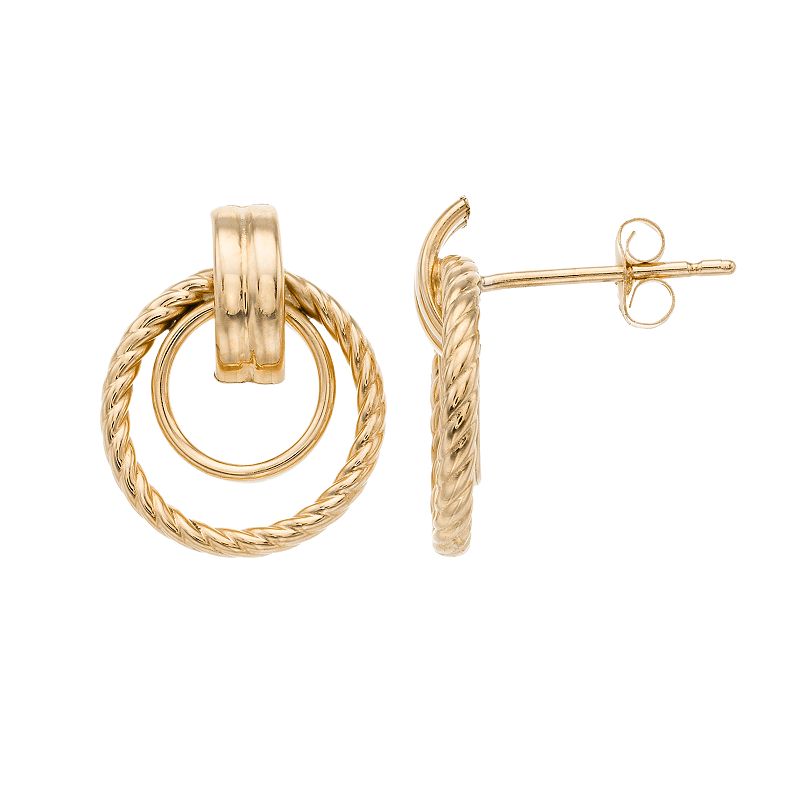39213947 Forever 14K Doorknocker Earrings, Womens, Gold sku 39213947