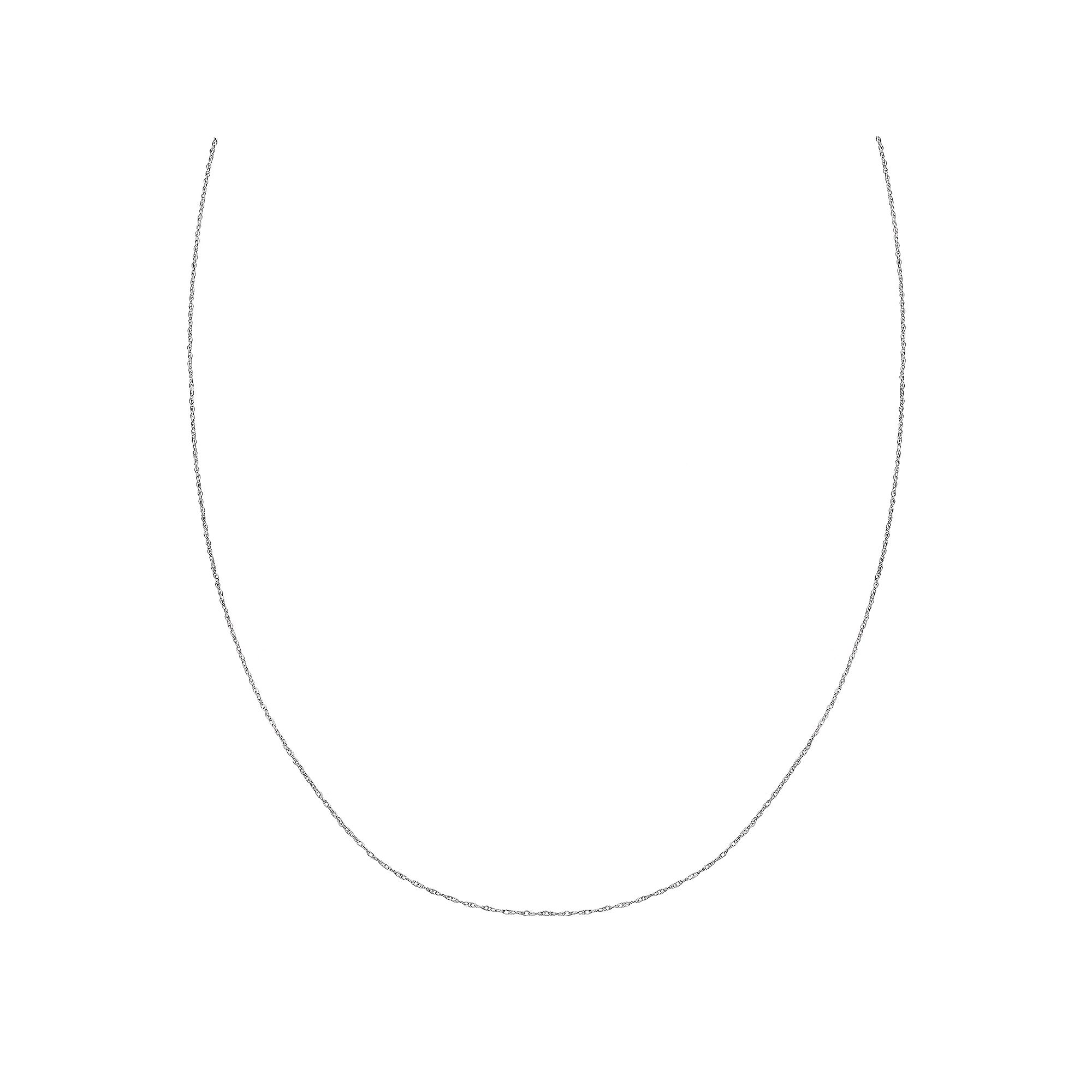 PRIMROSE Sterling Silver Rope Chain Necklace, Womens, Size: 24, Silver 