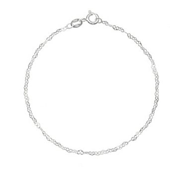 PRIMROSE Sterling Silver Heart Link Bracelet