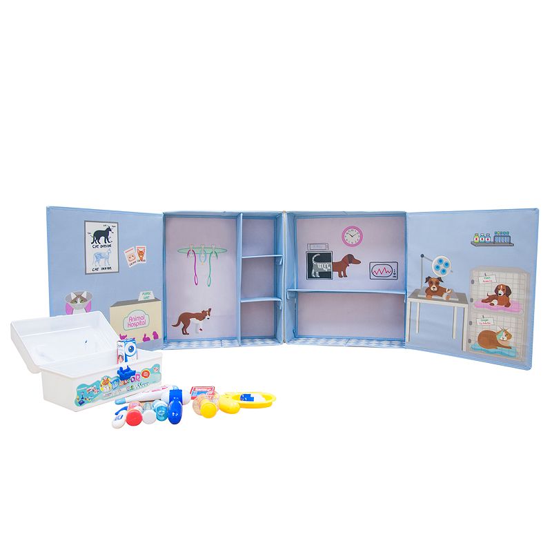 Asweets Vet Animal Hospital Storage Box & Plush Set, Multicolor