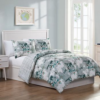 Vcny Home World Traveler Map Comforter Set