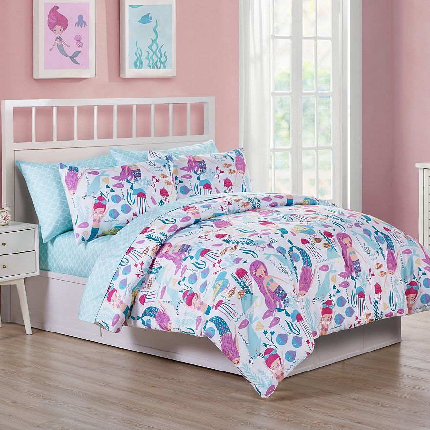 Vcny Home Ocean Dreamer Mermaid Comforter Bedding Set