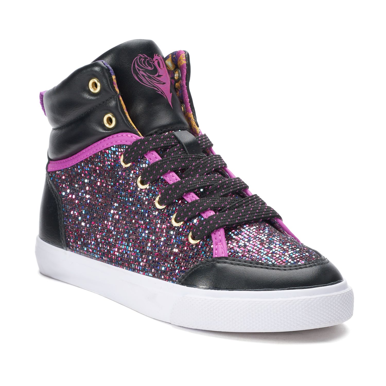 girls glitter high tops