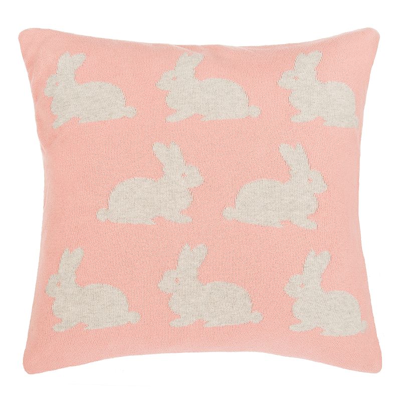 Safavieh Bunny Hop Knit Throw Pillow, Pink, 20X20