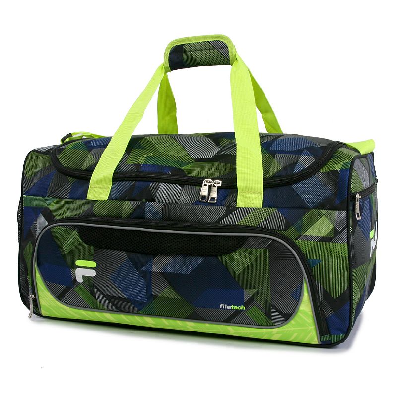 FILA Energy 22-Inch Duffel Bag, Abstract Neon