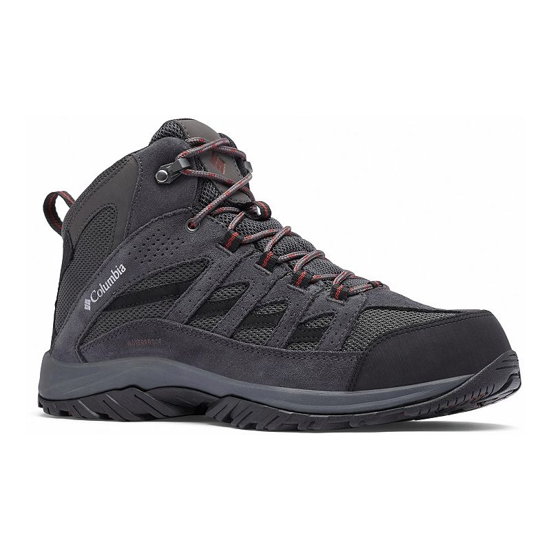 Columbia Crestwood Mid Mens Waterproof Hiking Boots, Size: 8 Wide, Grey