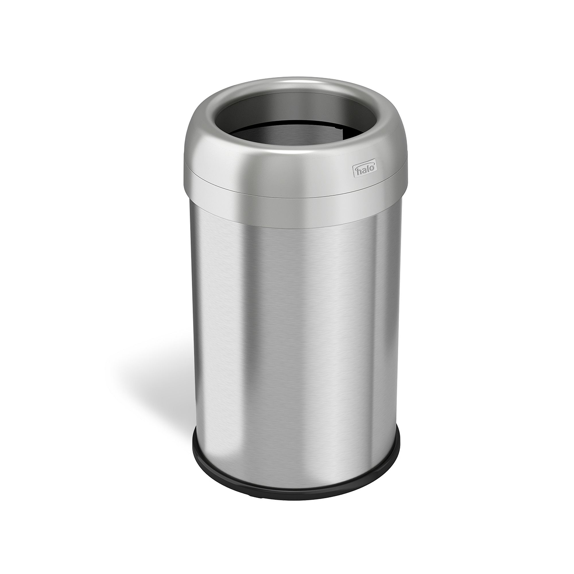 iTouchless Halo 13-gallon Dual-Deodorizer Round Fingerprint-Proof Stainless