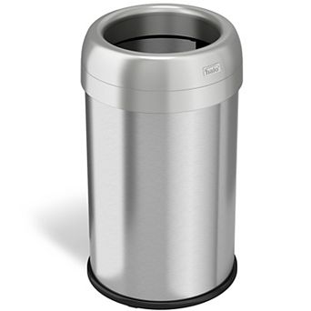 iTouchless Halo 13-gallon Dual-Deodorizer Round Fingerprint-Proof Stainless Steel Trash Can