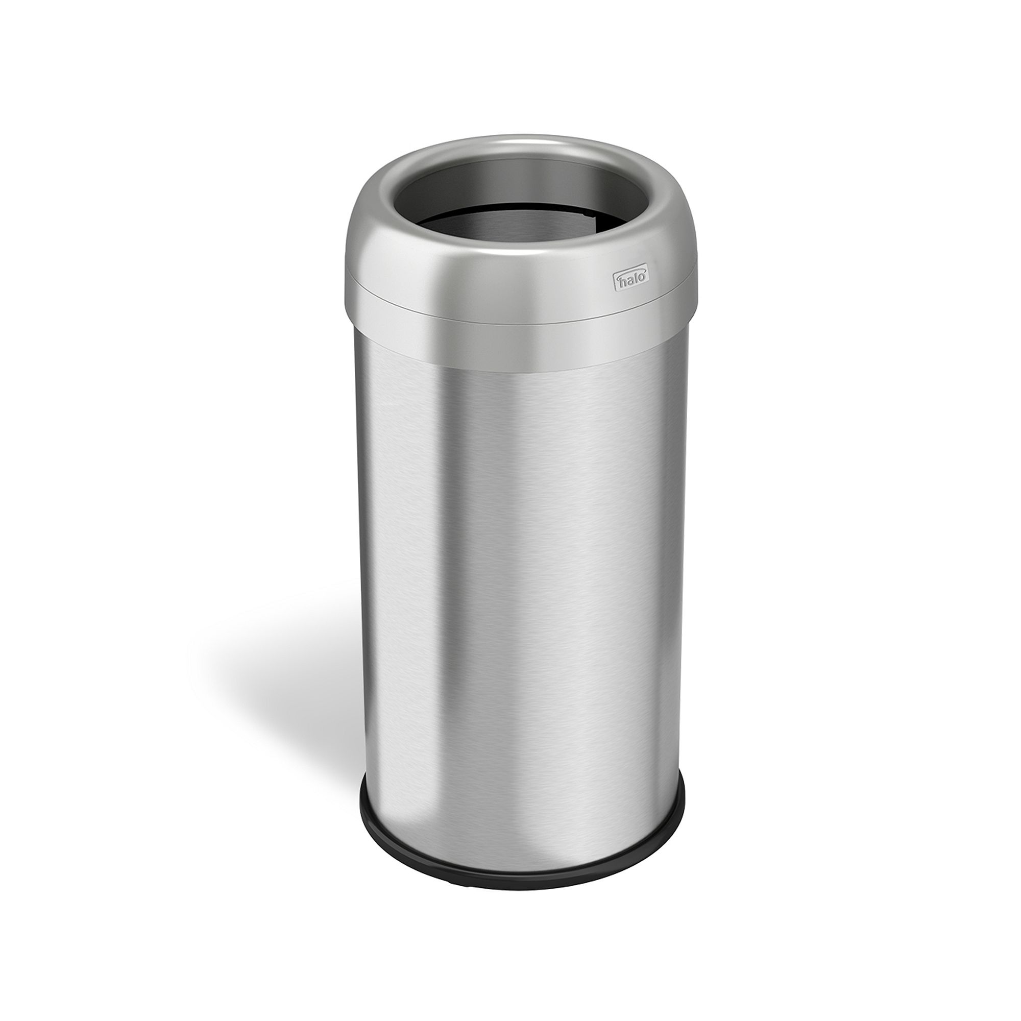 Halo 16-gallon Dual-Deodorizer Round Fingerprint-Proof Stainless Steel Tras